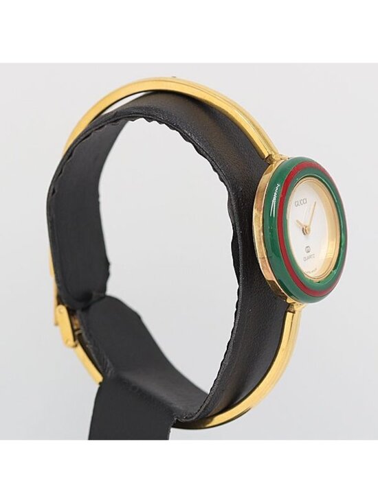Gucci watch 11/12.2 bezel - Gem Gucci Box Change Bezel Quartz White Dial Bangle Watch
